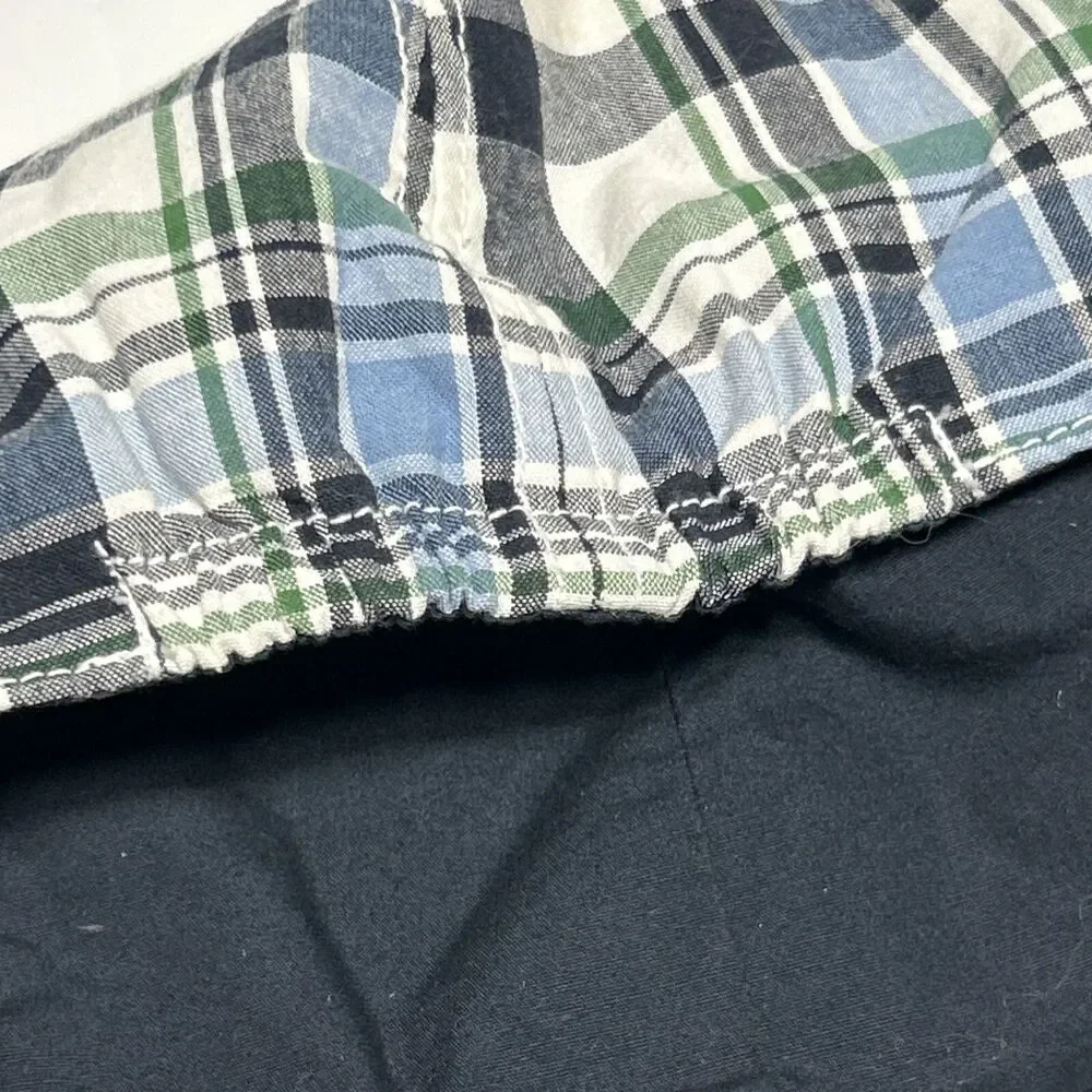 Gymboree Boys Preppy Plaid Golf Hat 4T-5T Cabbie Newsboy Blue Green White